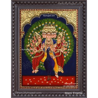 Murugar Valli Deivanai Tanjore Painting