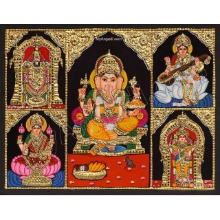 5 Panel Tanjore Painting 5 Panel Tanjore Painting