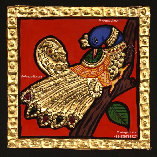 Peacock Tanjore Painting Peacock Tanjore Painting