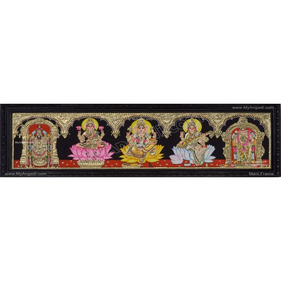 5 Panel  Tanjore Painting