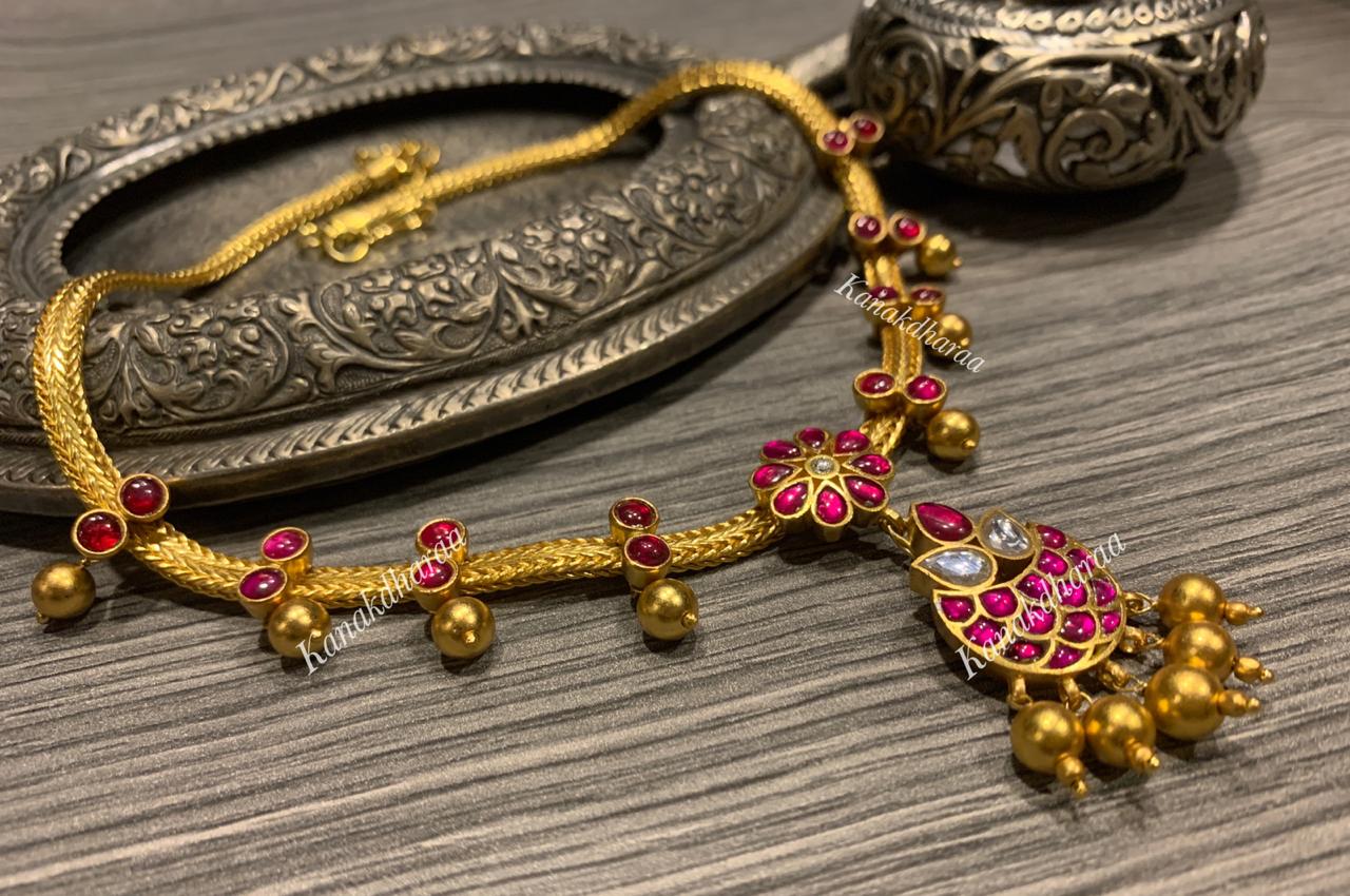 Traditional Kempu Necklace 