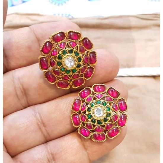 Kanakdharaa - Pure Silver Gold Polished Earrings Jhumukka Kanakdharaa - Pure Silver Gold Polished Earrings Jhumukka