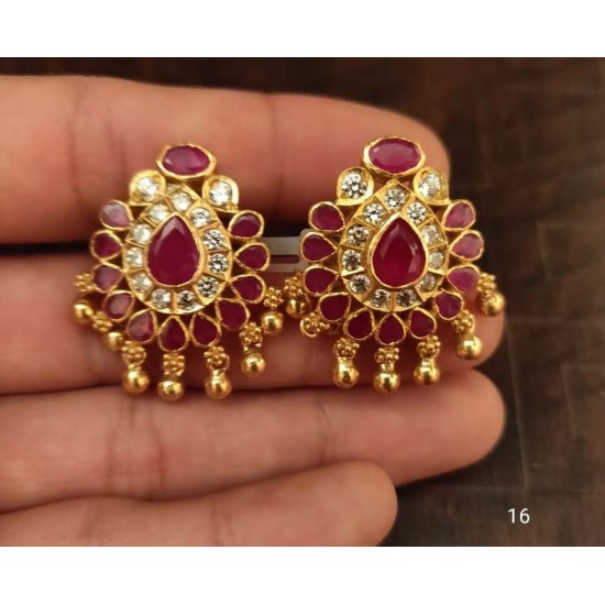Kanakdharaa - Pure Silver Gold Polished Earrings Jhumukka Kanakdharaa - Pure Silver Gold Polished Earrings Jhumukka