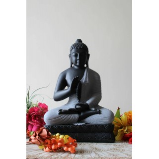 Meditating Buddha Stone Finish - 18 inches