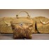 Gorgeous Gold Brown Small Mango Print Bag for Return Gifts