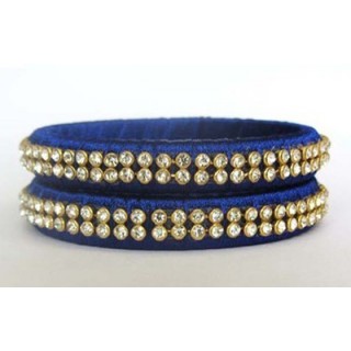 Blue Silk Thread Bangle