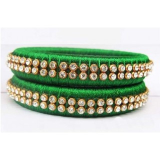 Green Silk Thread Bangle