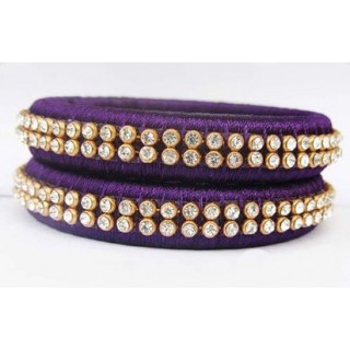 Violet Silk Thread Bangle