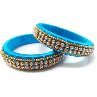 Blue Silk Thread Bangle