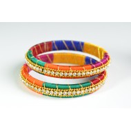 Multi Colour Silk Thread Bangle