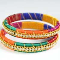 Double colour thread bangles deals