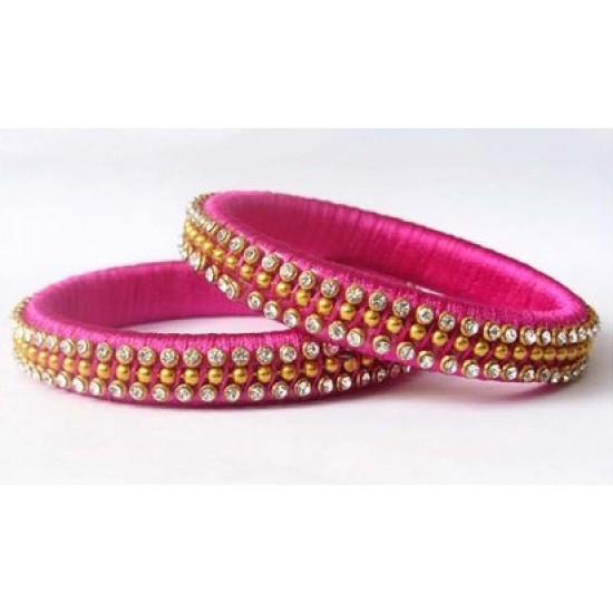 Pink Silk Thread Bangle Pink Silk Thread Bangle