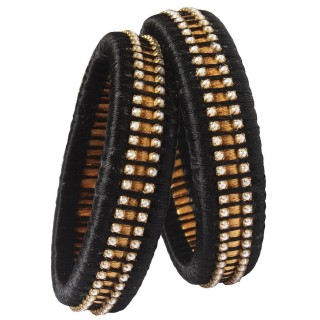 Black Silk Thread Bangle