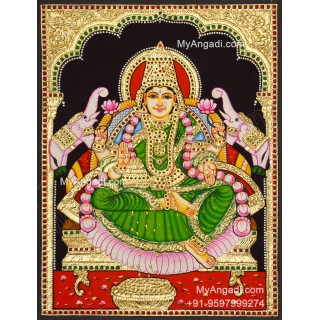 Gajalakshmi Tanjore Painting