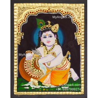 Butter Krishna Tanjore Painting
