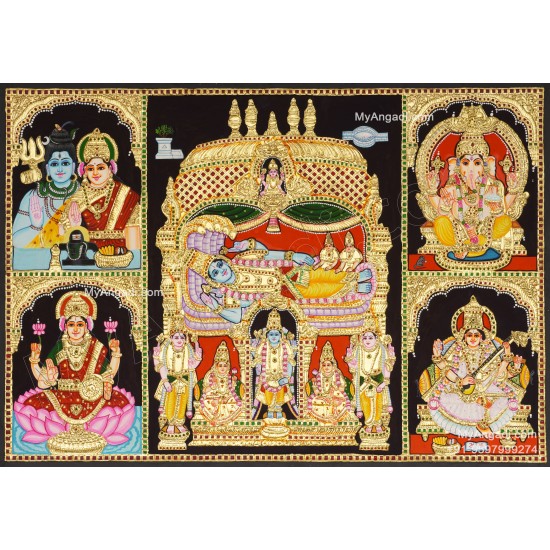 5 Panel Tanjore Painting