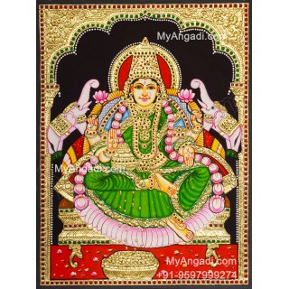 Gajalakshmi Tanjore Painting