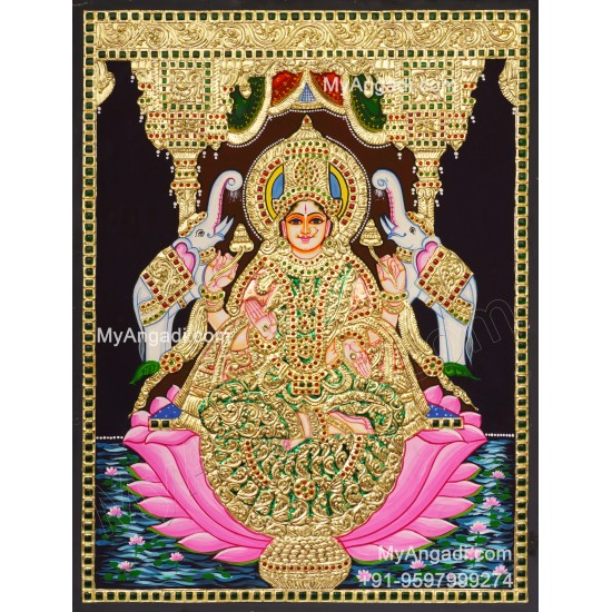 Gajalakshmi Tanjore Painting