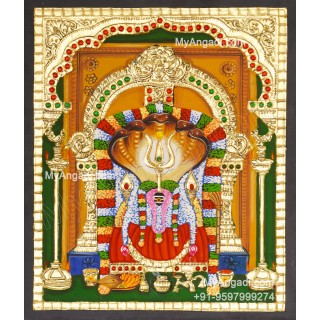 Sri Moongilanai Kamatchiamman Tanjore Painting