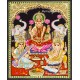 Ganesha Lakshmi Saraswathi Tanjore Painting