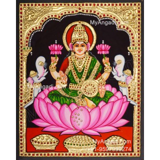 Gajalakshmi Tanjore Painting