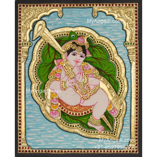 Aalilai Krishna Tanjore Painting