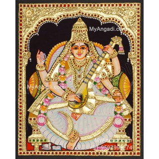 Saraswathi Tanjore Painting