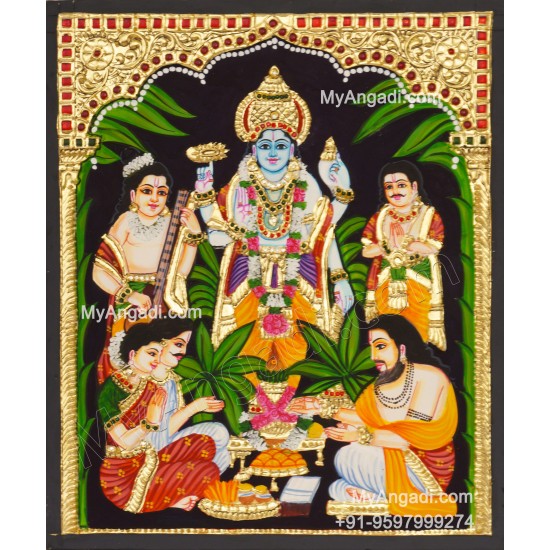 Sathyanarayana Tanjore Painting