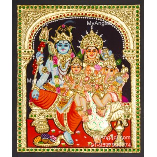 Shivan Family Tanjore Painting