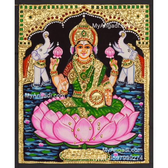 Gajalakshmi Tanjore Painting