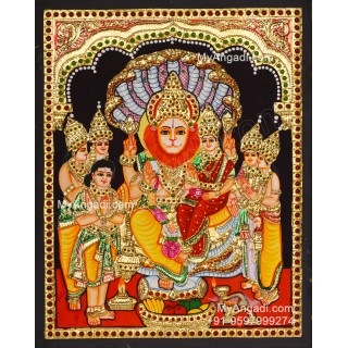 Lakshmi Narasimhar Tanjore Painting