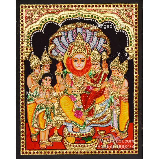 Lakshmi Narasimhar Tanjore Painting