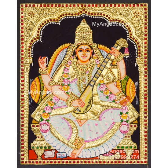 Saraswathi Tanjore Painting