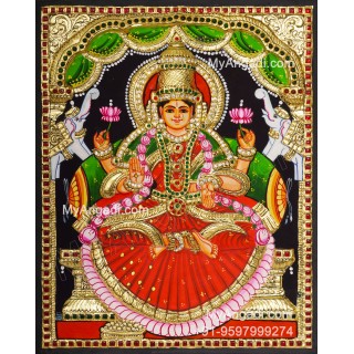 Gajalakshmi 2d Tanjore Painting