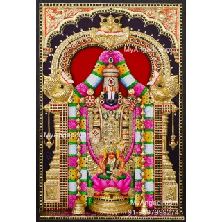 3d Balaji Lakshmi Tanjore Painting