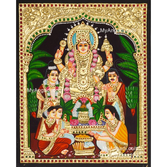 Sathya Narayana Swami Tanjore Painting