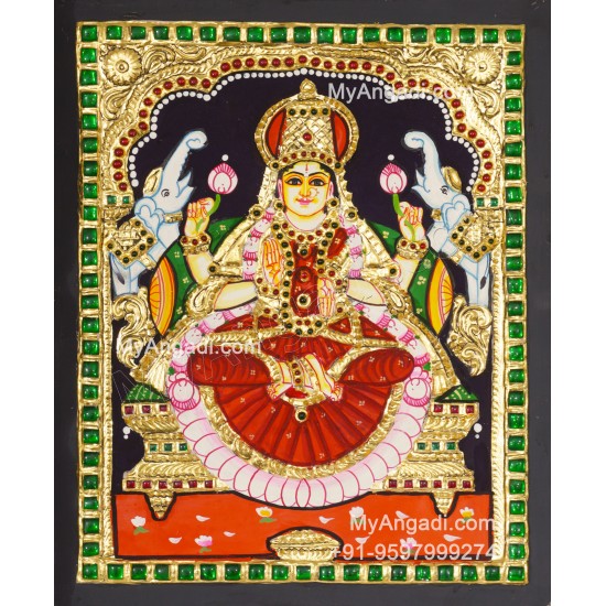 Gajalakshmi Tanjore Painting