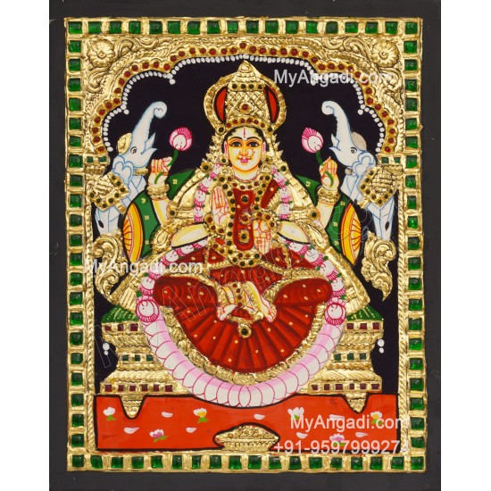 Gajalakshmi Tanjore Painting