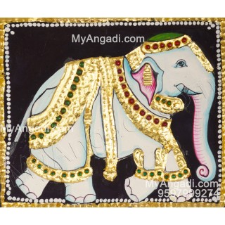 Elephant Tanjore Painting