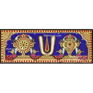 Sangu Chakram Namam Tanjore Painting