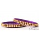 Violet Colour Silk Thread Bangles-2 Set