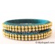 Teal Green Colour Silk Thread Bangles-2 Set