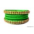 Lime Green Silk Thread Bangles-4 Set