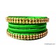 Lime Green Silk Thread Bangles-4 Set