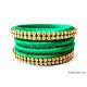 Green Silk Thread Bangles-4 Set