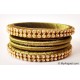 Olive Green Colour Silk Thread Bangles-4 Set Olive Green Colour Silk Thread Bangles-4 Set