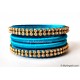 Blue Colour Silk Thread Bangles-4 Set