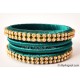 Teal Green Colour Silk Thread Bangles-4 Set Teal Green Colour Silk Thread Bangles-4 Set