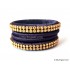 Dark Blue Colour Silk Thread Bangles-4 Set