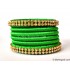 Lime Green Silk Thread Bangles-6 Set